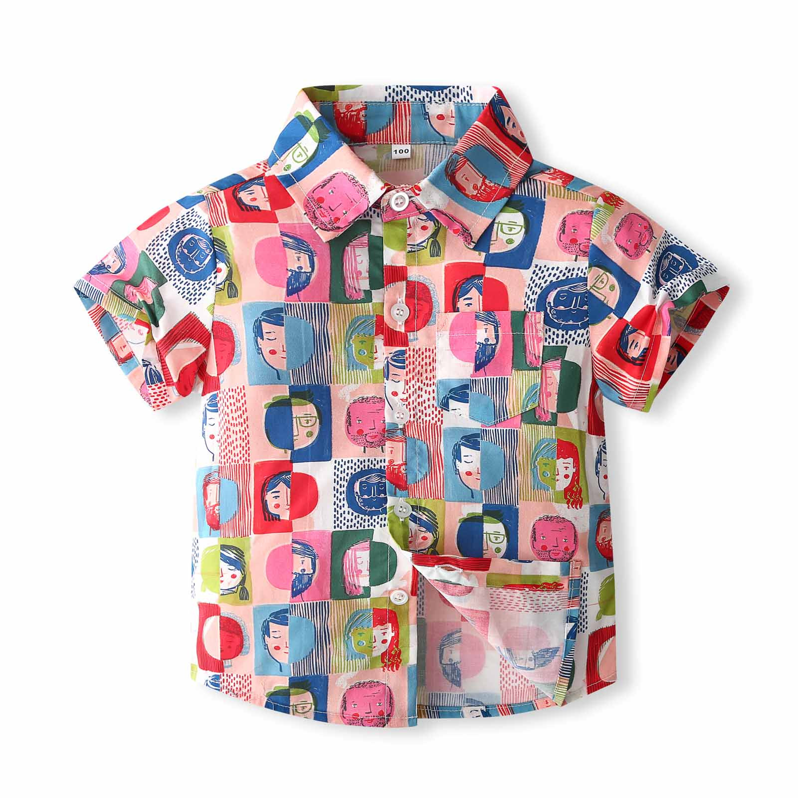 Green Palm Leaves  Little Boys Hawaiian Shirt