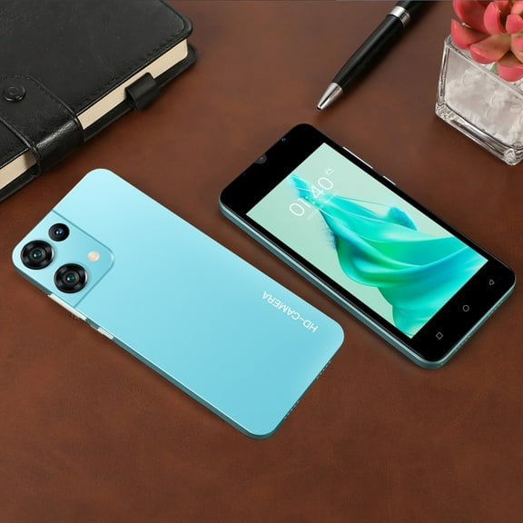 SDJMa Blue 5.5" Android 12 Phone with 16GB Storage, Dual SIM Standby, 3200mAh Battery - MTK6737 Quad Core, 2MP Camera, WiFi/BT/GPS for Essential Use