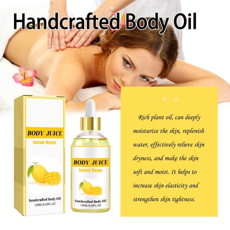 SDJMa Body Juice Oil Mango, Wild Plus Mango Body Oil, Natural Mango Scented Handcrafted, Mango Flavor Essential Oil for Moisturizing skin (1Pcs)