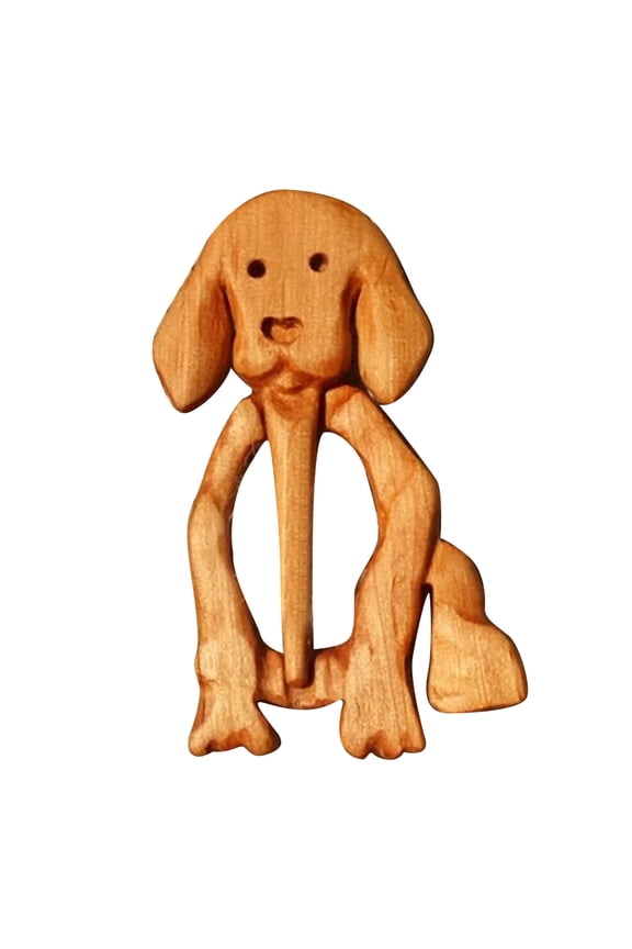 Brooch Pin with Wooden Animal Pattern (sweater Clip) - Handmade Wooden Pin, Comfortable and Light Brooch, Eco-friendly Christmas Buckle Gift for Family Lovers Friends
