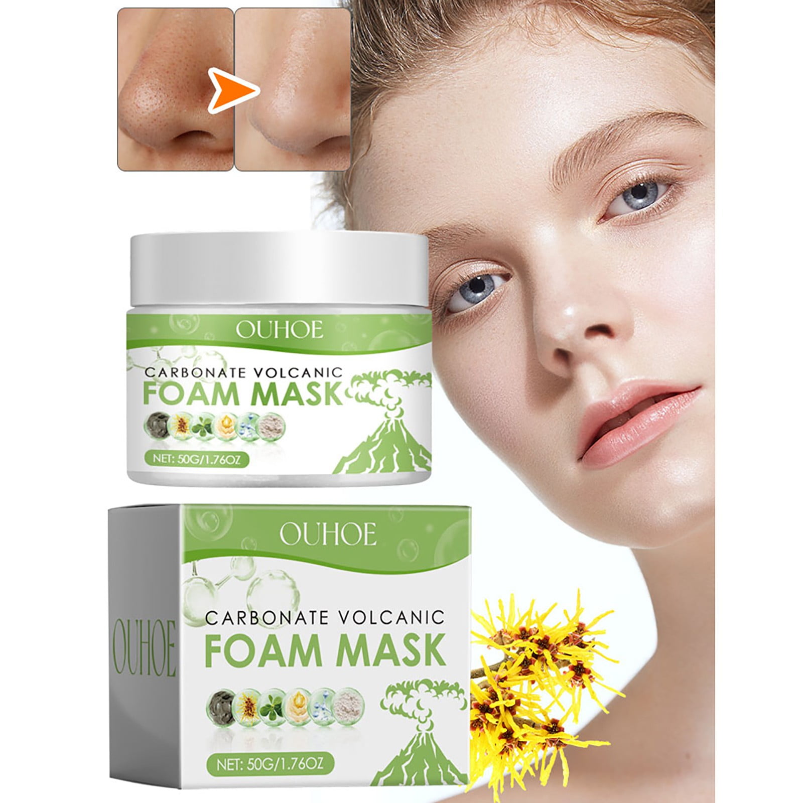 SDJMa Bubble Clay Mask, Clay Mask for Blackheads and Pores, Small Bubble Mask for Blackhead