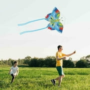 SDJMa Butterfly Kite for Kids & Adults Easy to Fly, 40" x 26" Large Single Line Kite for The Beach, Easy Flying Kite Comes with 164 FT String Kite Handle