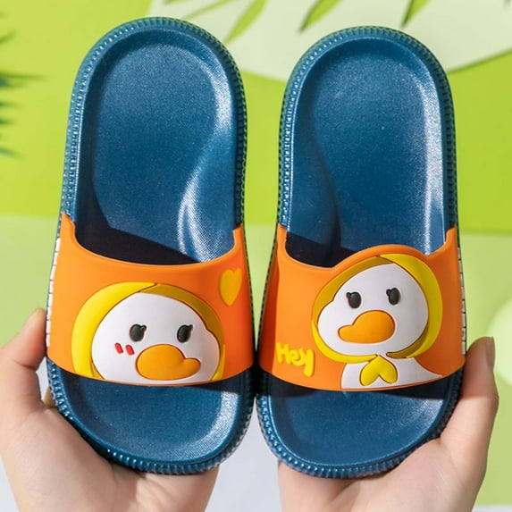 SDJMa Cartoon Goosey Boys Girls Non-slip Home Bathing Beach Sandals Slippers Shoes