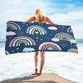 thumbnail image 1 of SDJMa Cartoon Rainbow Printed Microfiber Beach Towel Fast Drying, Oversized 30" x 60" Sand Free Beach Blanket Super Lightweight Towels for Swimming Pool, Camping, Picnic, Yoga Gym Sports, 1 of 8