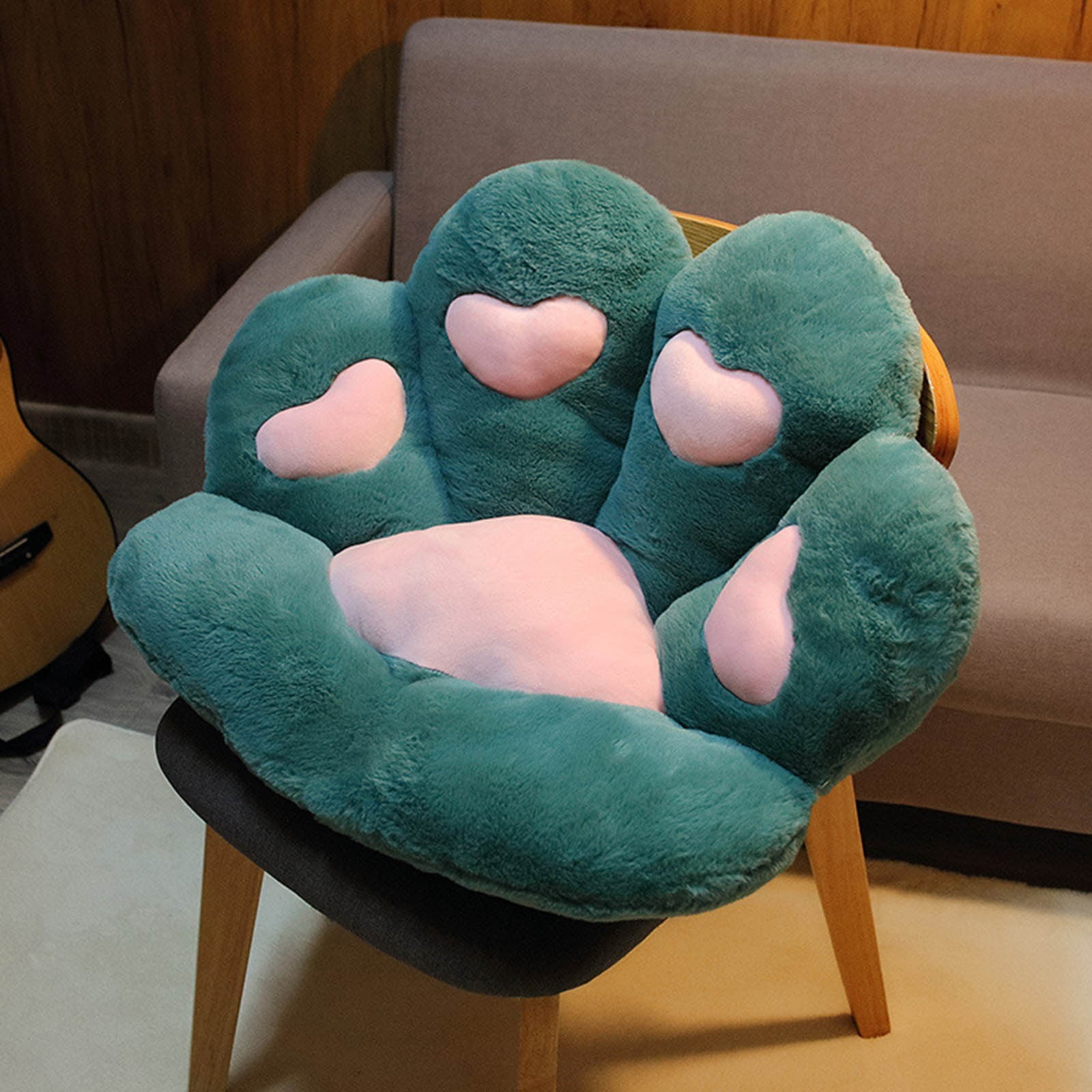 MOONBEEKI Cat Paw Cushion Comfy Kawaii Chair Plush Cushions Shape Lazy  Pillow for Gamer Chair 28x 24 Cozy Floor Cute Seat Kawaii for Girl Worker
