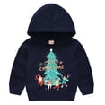 thumbnail image 1 of SDJMa Children's Print Hooded Pullover Boys And Girls Sweater Santa Claus Children's Jacket Long Sleeve Sweatshirt, 1 of 3