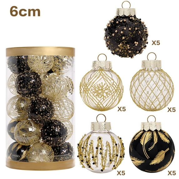 SDJMa Christmas Ball Ornaments,25 Pcs Shatterproof Christmas Decorations Tree Balls for Holiday Wedding Party Decoration