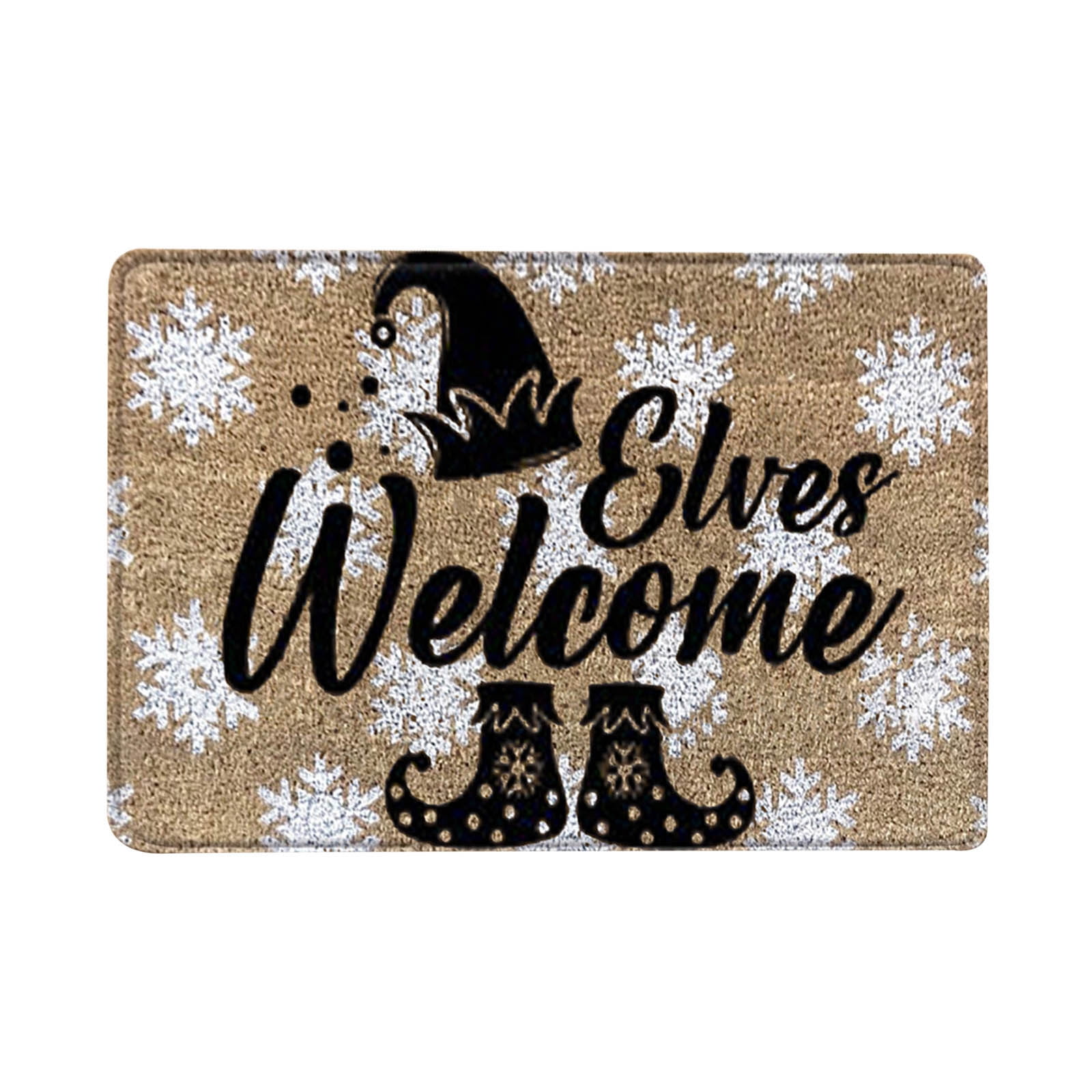 SDJMa Christmas Decor Mat for Front Door,Xmas Tree Snowflake