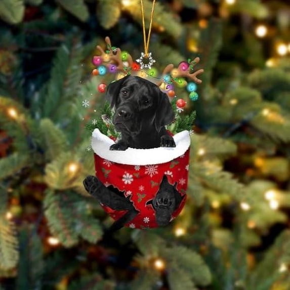 SDJMa Christmas Dog Ornaments, Wooden Ornament, Christmas Tree Hanging Ornament, Dog Owner Gifts, Christmas Tree Decor, Dog Paw Christmas Ornament Custom Dog Ornament
