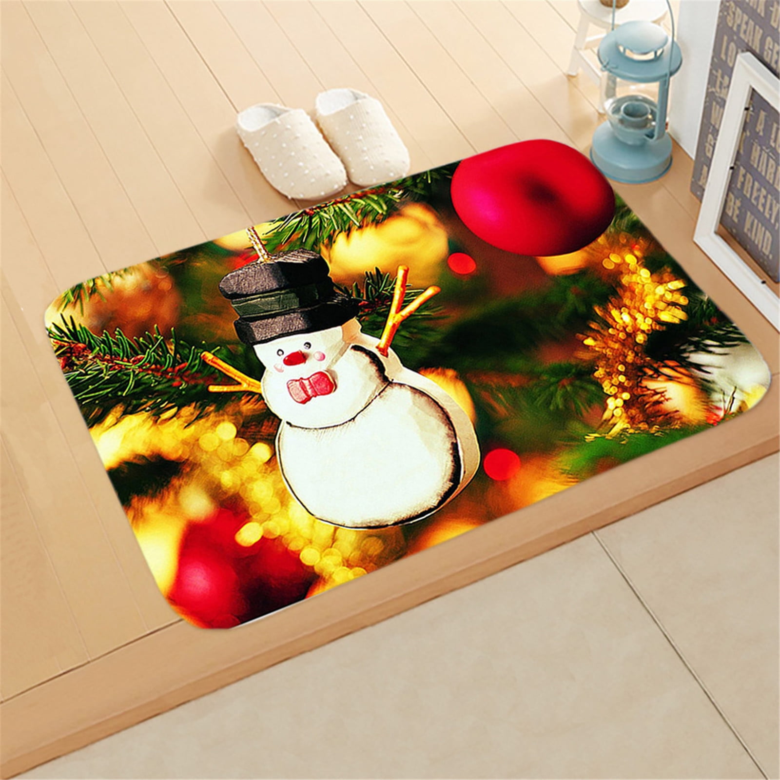 SDJMa Christmas Doormat, Merry Christmas Doormat , Xmas Tree Snowman Elk Decorative Indoor