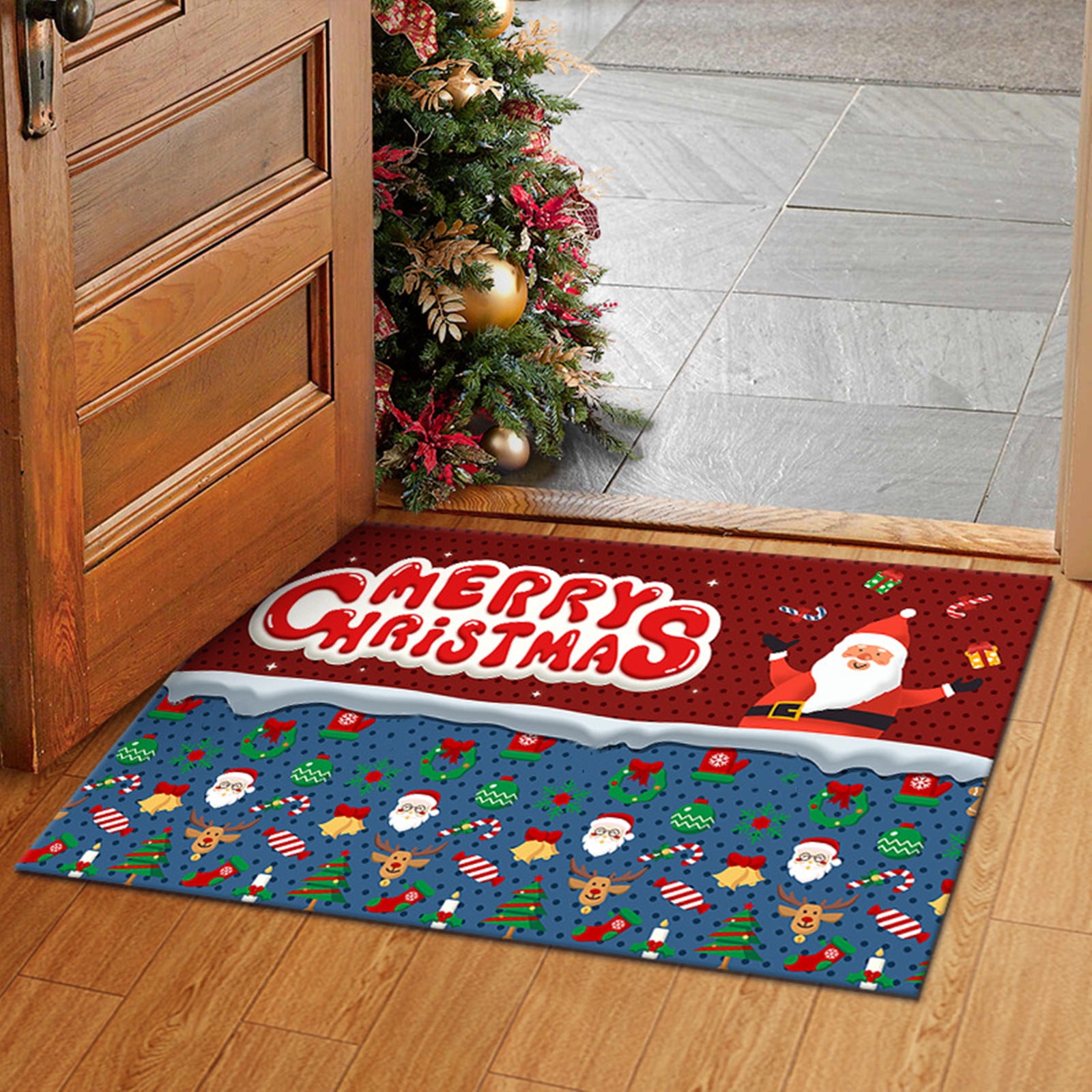 New! Mohawk Holiday Heavy Duty Doormat 24x36 Winter Christmas Snow