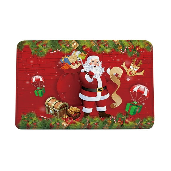 SDJMa Christmas Doormats Floor Mat Lightweight Non-Slip Foam Funny Area Rugs Entrance Front Door Rug Xmas Decorative for Indoor Garden Kitchen Bedroom 23.6" x15.7"