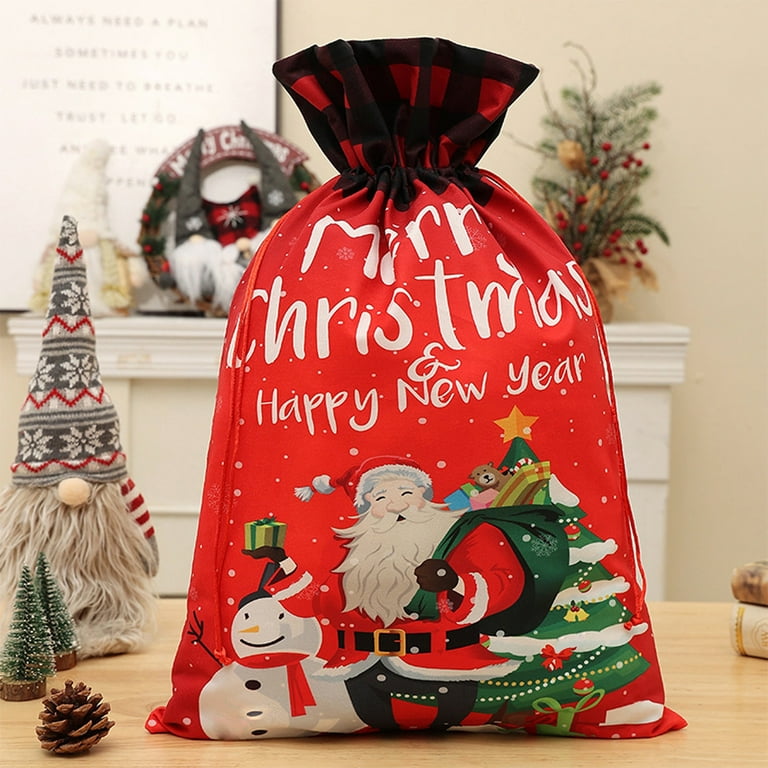 SDJMa Christmas Gift Bags with Drawstring 20 x15 Giant Merry Christmas Gift Bags Reusable Christmas Goody Bags Gift Wrapping Bags for Xmas Holiday Party Favors Walmart