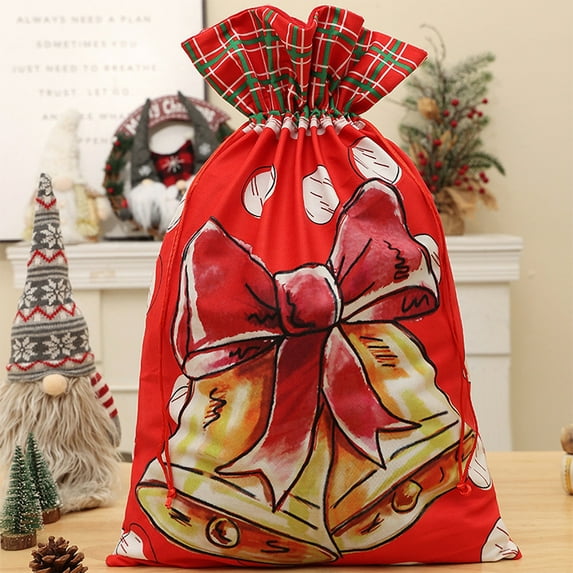 SDJMa Christmas Gift Bags with Drawstring, 20"x15" Giant Merry Christmas Gift Bags, Reusable Christmas Goody Bags Gift Wrapping Bags for Xmas Holiday Party Favors
