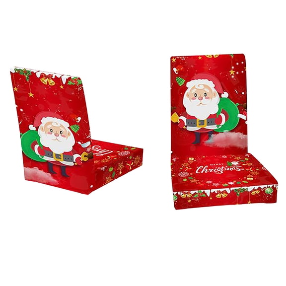 SDJMa Christmas Red Tablecloth Chair Cover Set Christmas Decorations , Santa Tablecloth Oil-Proof and Waterproof & Christmas Holiday Chair Covers for Dining Room