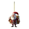 thumbnail image 1 of SDJMa Christmas Santa Claus Ornaments, Cute Cartoon Santa Claus Hanging Ornaments for Xmas Tree Car Backpack Home Holiday Party Decorations, 1 of 8