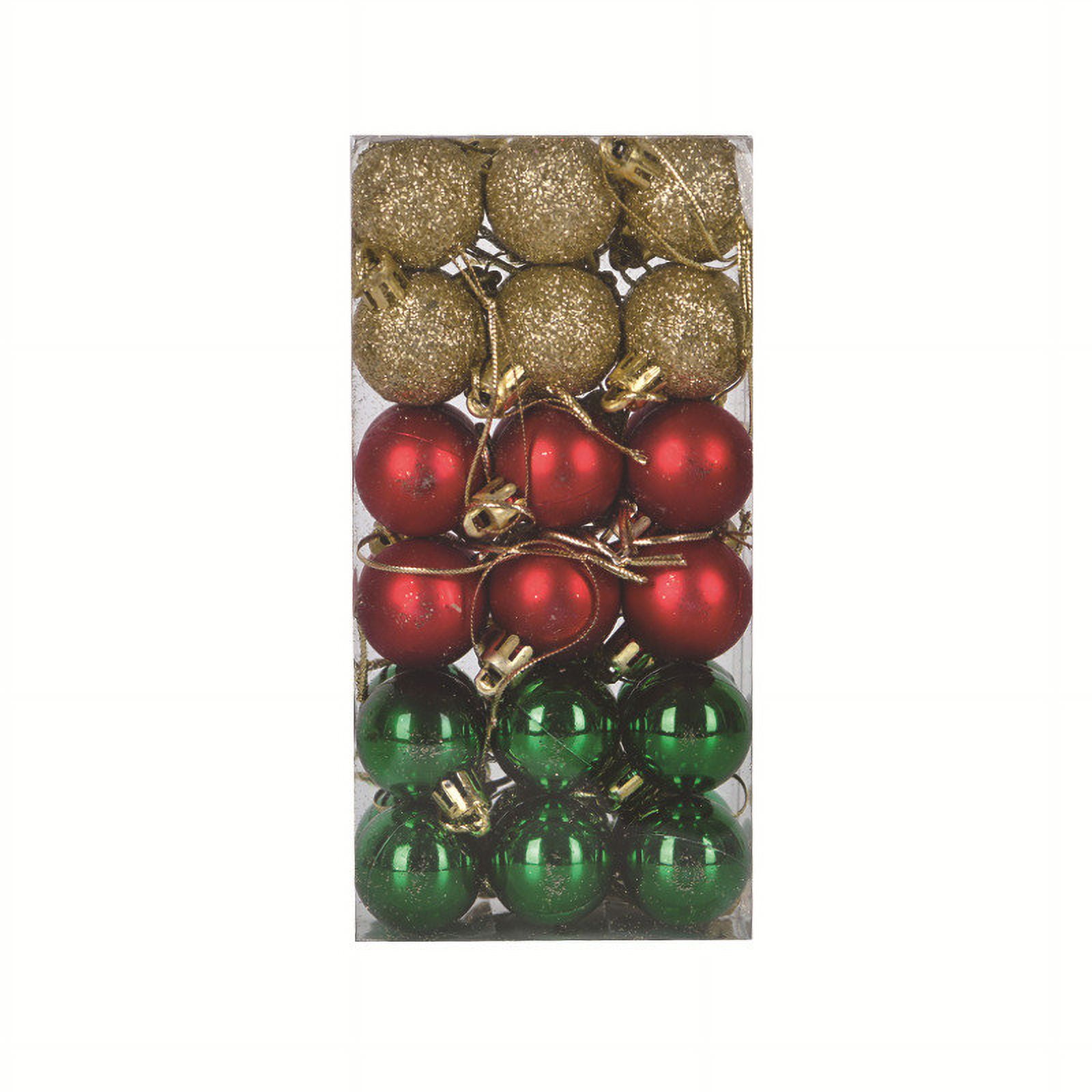 SDJMa Christmas Tree Ornaments Set, 36PCS Red Green Gold Shatterproof