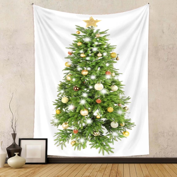 SDJMa Christmas Tree Tapestry Wall Hanging Xmas Tree with Gifts Tapestry Christmas Decorations Winter Festival Wall Tapestry for Home Party Decor(Christmas Tree,39.4"X59.1")