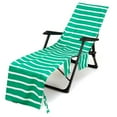 thumbnail image 1 of SDJMa Classic Beach Chair Cover with Side Pockets,Microfiber Chaise Towel Cover for Sun Lounger Pool Sunbathing Garden Beach Hotel,Easy to Carry,No Sliding,Stripe Printed(84.6" x 29.5"), 1 of 9