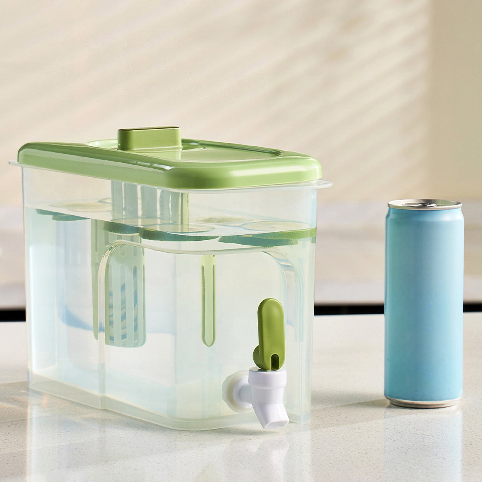 Iced Beverage Dispenser with Spigot Water Pitcher Fruit Tea Pot Summer  Storage