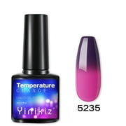 SDJMa Color Changing Nails Glue Gradient Nail Polish Mood Temperature Change Glue for Nail Art DIY Gel Nail (dark purple)