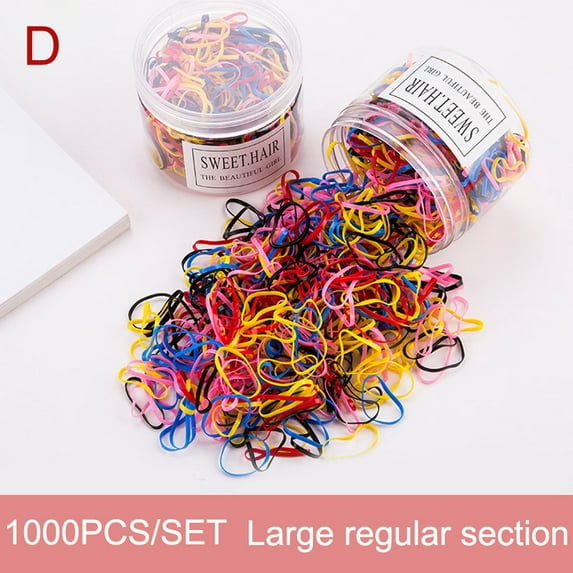 SDJMa Colorful Disposable Rubber Band Hair Band Kids Baby Girls Toddlers 1000pcs/set