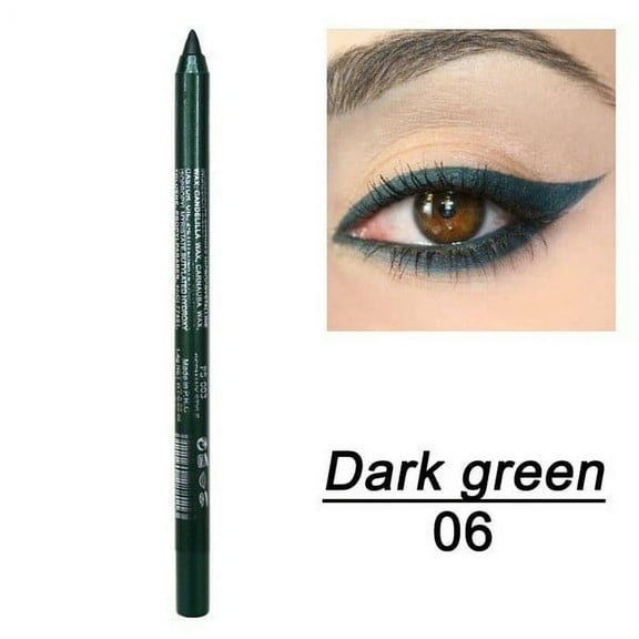 SDJMa Colorful Neon Eyeliner Pencil, Smudgeproof, Long Lasting , Christmas Makeup Gift For Girl,Waterproofs ,Sweat Resistants,8g(Dark green)