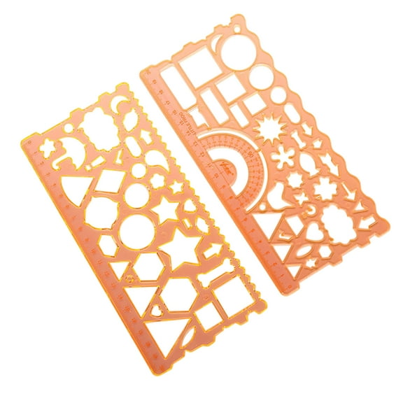 SDJMa Creative Fun Tangram Elementary School Stationery Multifunctional DIY Puzzle Painting Template Ruler