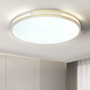 SDJMa Crystal Round Flush Mount Ceiling Light 24W, Modern Dimmable LED Close to Ceiling Light Fixture, 11.8 Inch Ceiling Lamp for Bedroom/Kitchen/Hallway/Living Room,White
