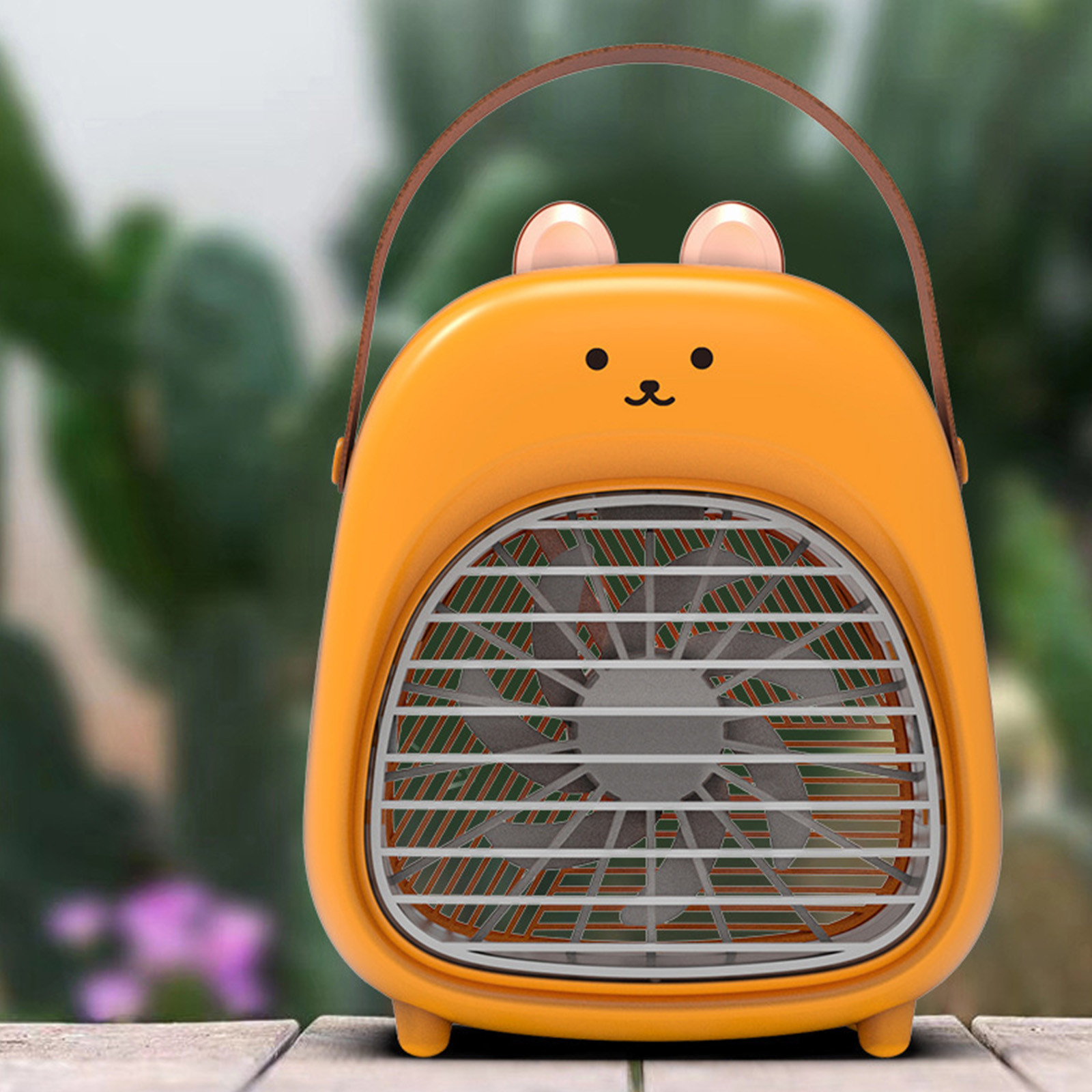 SDJMa Cute Bunny Style Portable Air Conditioner, Mutifunctional Evaporative Air Cooler Fan with 3 Speeds & Spray Function, USB Personal Mini Desk Fan for Room Office Camping