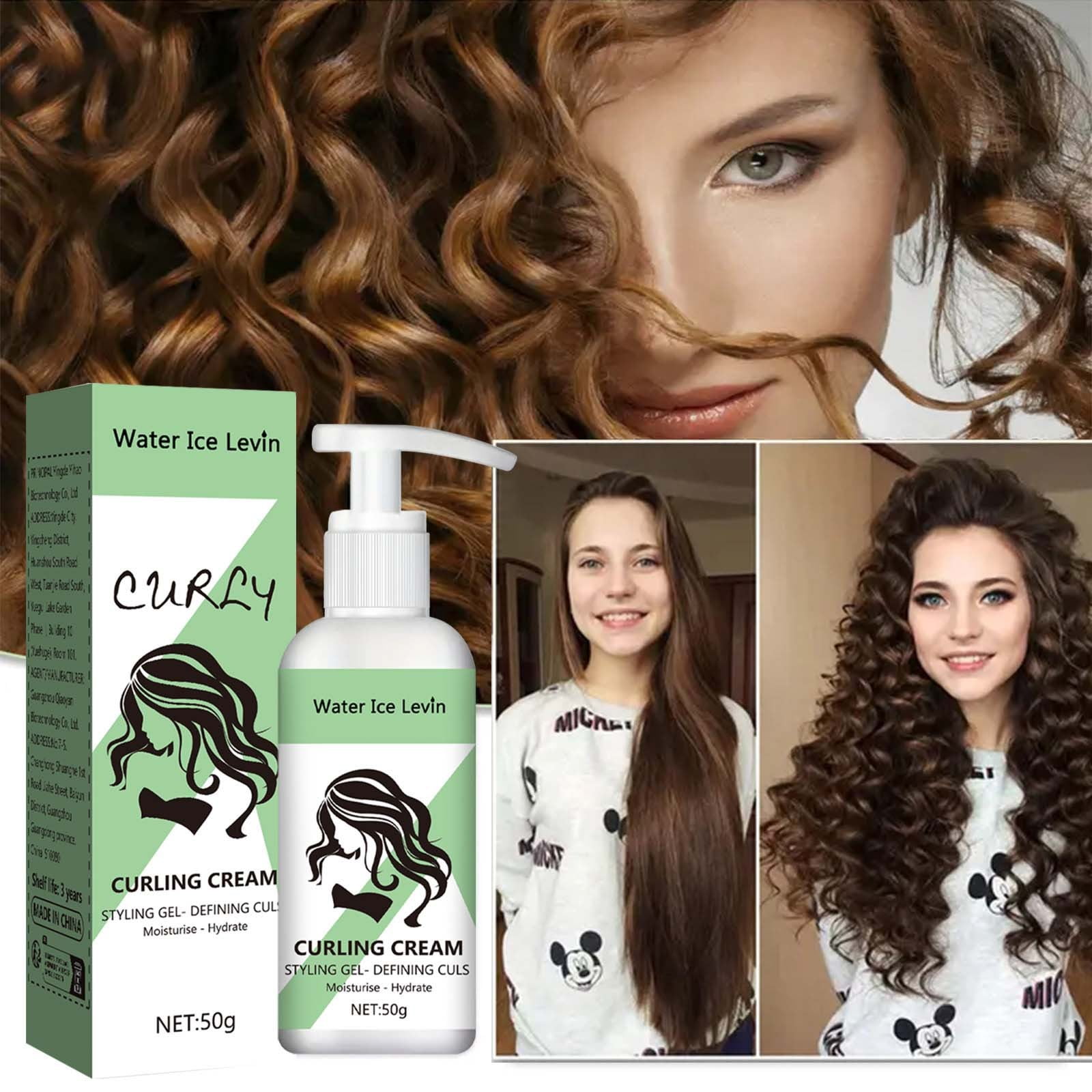 SDJMa Defining Curl Cream Hair Moisturizer for Curly Hair Curl Styling Cream for Frizz Control Bounce and Shine 50g