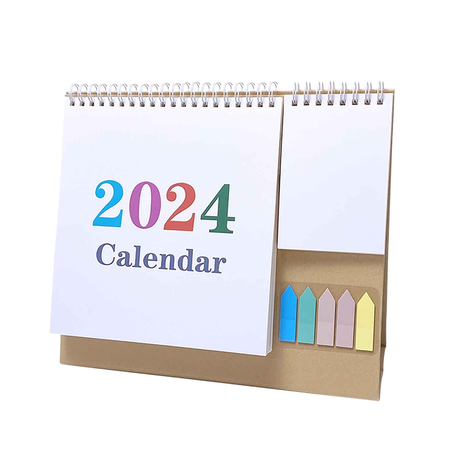 SDJMa Desk Calendar 2024, Jan.2024 Dec.2024, 7" X 7.9"Standing Flip
