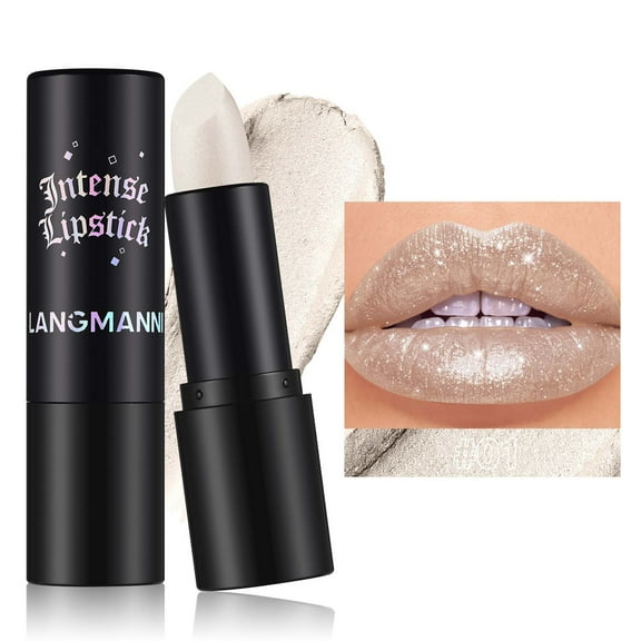 SDJMa Diamond Metal Glitter Matte Lipstick Hydrating Plumping Lip Gloss Lip Balm For Women (A)