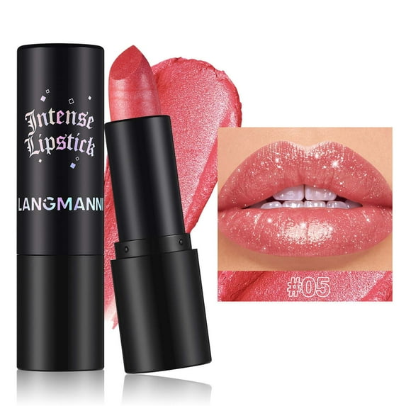 SDJMa Diamond Metal Glitter Matte Lipstick Hydrating Plumping Lip Gloss Lip Balm For Women (E)