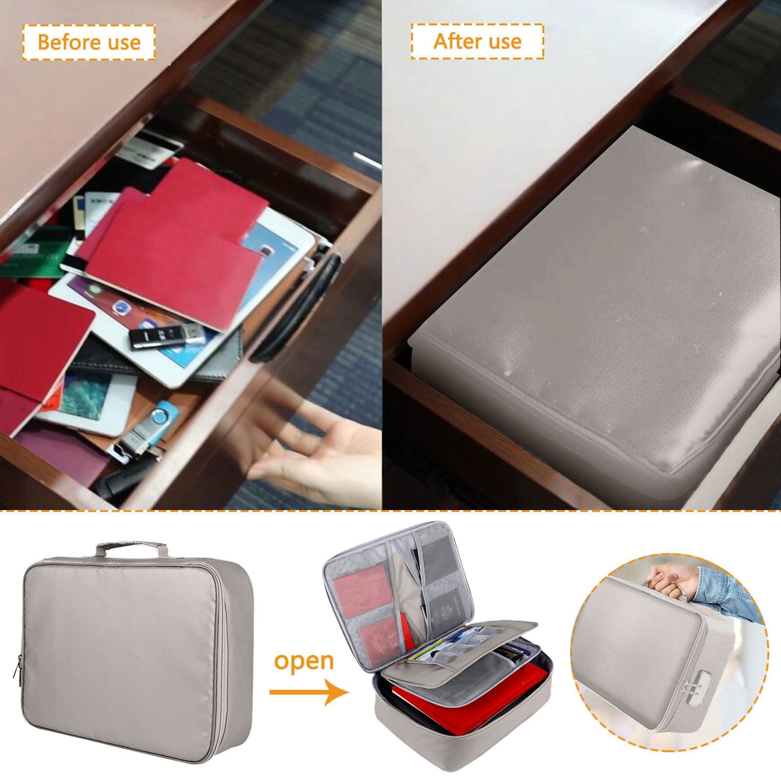 Document bag for clearance travel