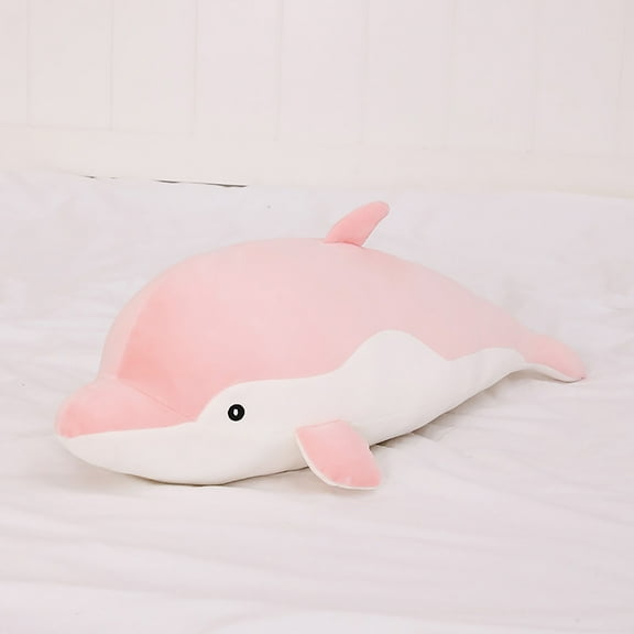SDJMa Dolphin Plush Hugging Pillow, Soft Large Dolphins Stuffed Animal Toy Doll Gifts for Kids, Valentine, Christmas, Bedding(13.8")