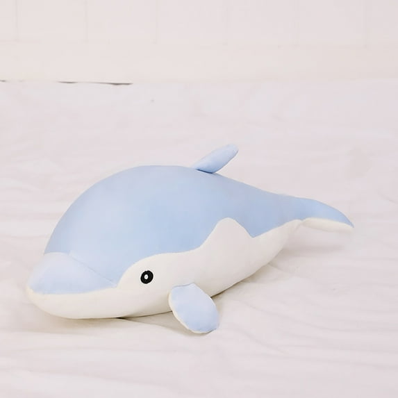 SDJMa Dolphin Plush Hugging Pillow, Soft Large Dolphins Stuffed Animal Toy Doll Gifts for Kids, Valentine, Christmas, Bedding(27.5")