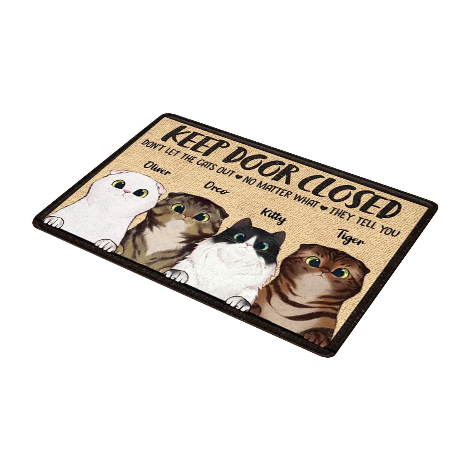 SDJMa Don't Let The Cats Out Cute Door Mat Cat Mat Cat