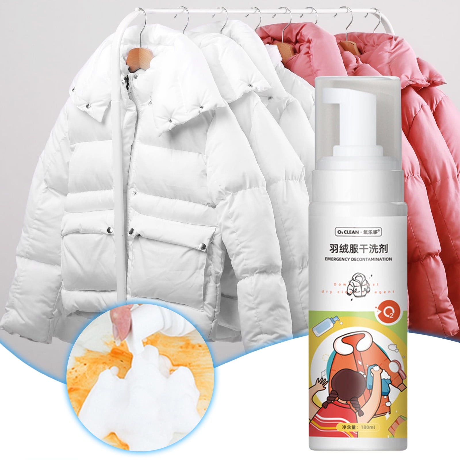 200ml Natural Dry Cleaning Spray Down Jacket Water Free Efficient Stain  Removing Detergent For Duvets And Silk Cloth Cleaner - AliExpress