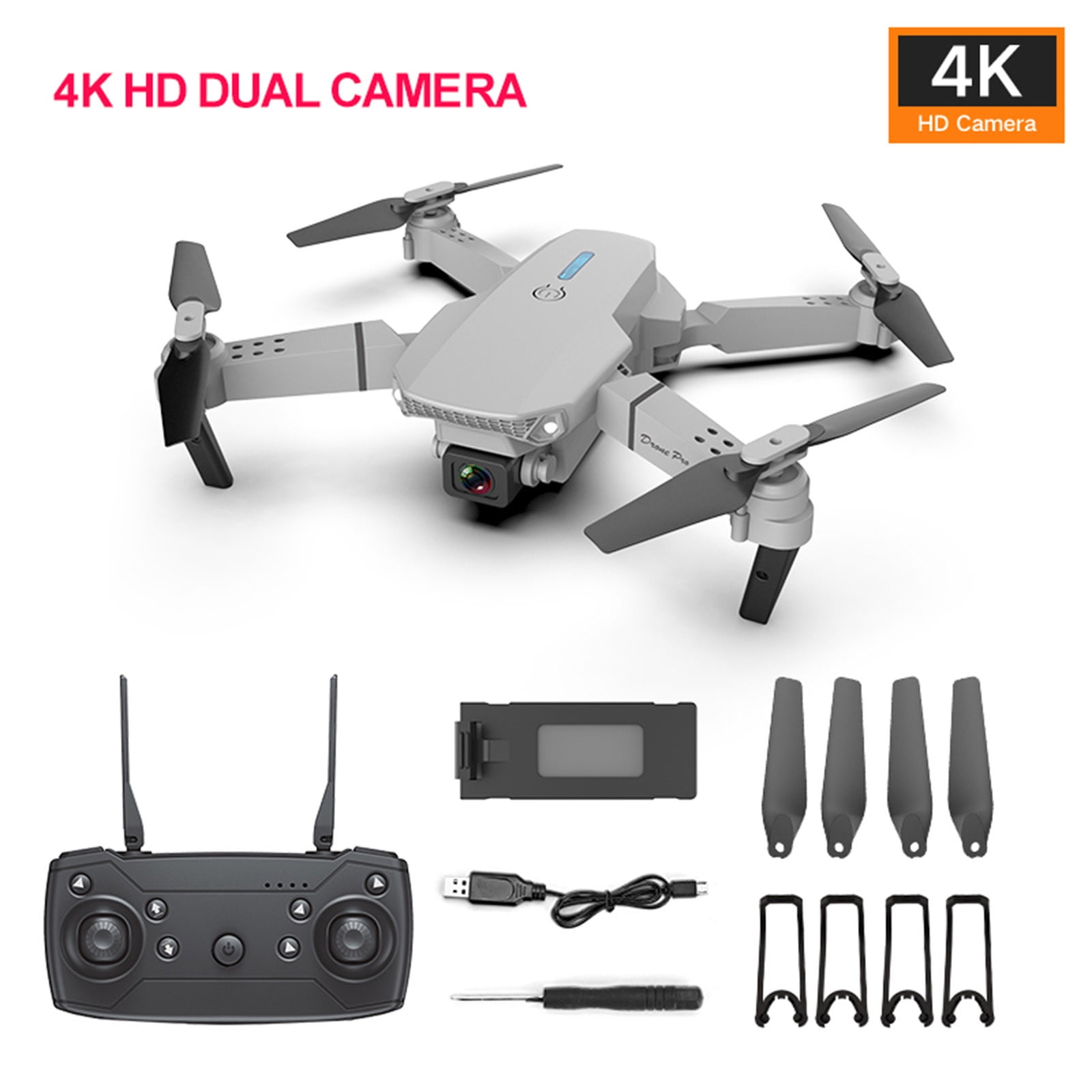 E88 Pro RC Mini Drone 4K HD Camera, FPV Wifi, Altitude Hold, One