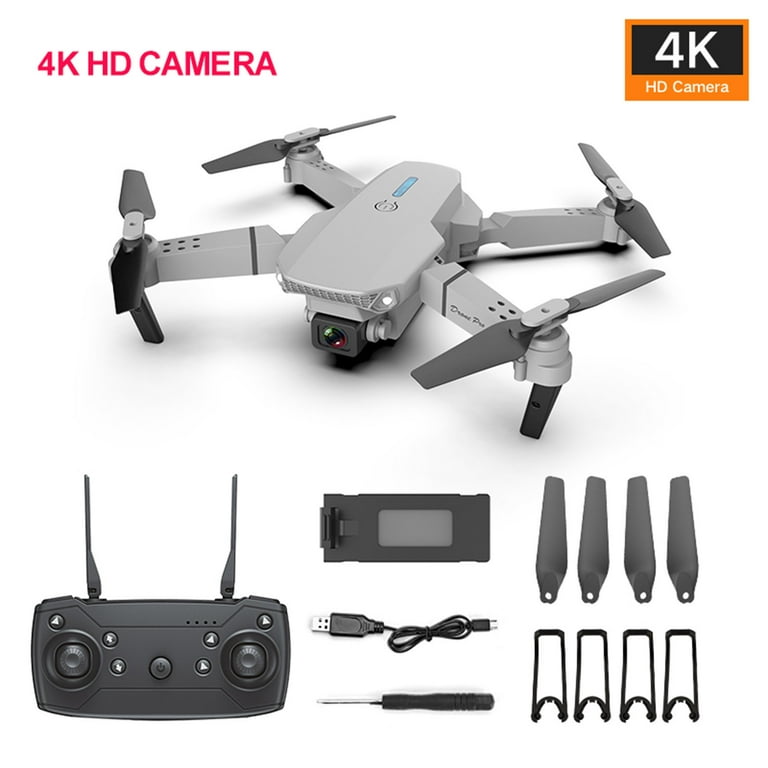 SDJMa Drones with Camera for Adults Foldable RC Quadcopter E88 Drone with 4K  HD Camera Mini Drone for Kids Gifts, WiFi FPV Live Video, Altitude Hold,  One Key Take Off/Landing, 3D Flip 