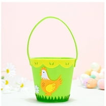 SDJMa Easter Bunny Baskets, Easter Egg Hunt Bunny Bags Little Baskets Portable Non-woven Rabbit Handbag Bucket Tote Bag for Kids Girls