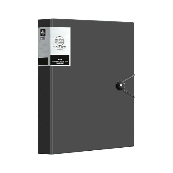 SDJMa Expanding File Folders Fit 60 Page, A4 Letter Size Cute Folders for Documents, File Document Organizer for Document School Office Supplies,Black
