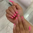 thumbnail image 1 of SDJMa Extra Long Press on Nails Pink Ballerina Coffin Fake Nails with Flash Diamond Crystal Glossy Glue on Nails French Nail Tips for Women Girls Daily Wear DIY Manicure 24PCS, 1 of 5