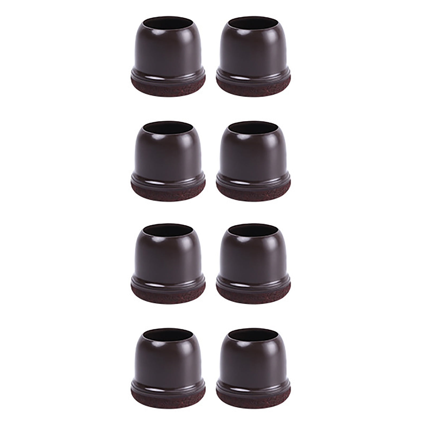 SDJMa Extra Small Silicone Chair Leg Floor Protectors, Dark Brown Chair