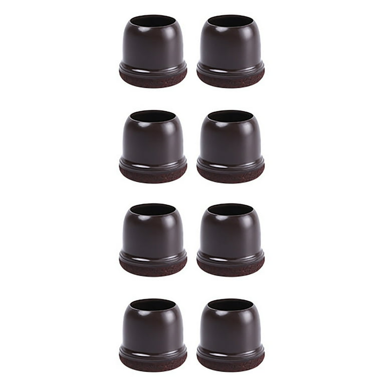 SDJMa Extra Small Silicone Chair Leg Floor Protectors Dark Brown Chair Leg Caps w Wrapped Felt Dark Silicon Furniture Leg Feet Cups No Noise No Scratches8 Pcs Round Fit 1.1x1 Walmart