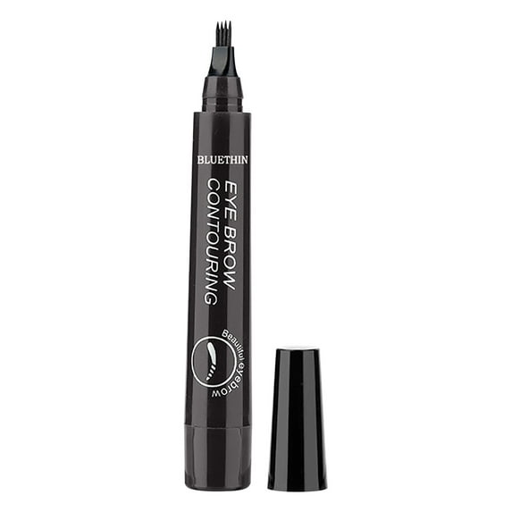 SDJMa Eyebrow Pencil, 4 Tip Microblading Eyebrow Pen, Last All-Day, Sweat-proof Liquid Eyebrow Pencil (Black)
