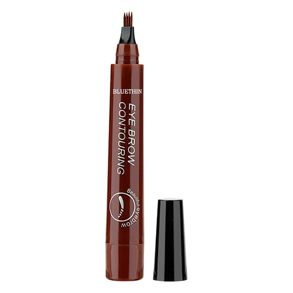 SDJMa Eyebrow Pencil, 4 Tip Microblading Eyebrow Pen, Last All-Day, Sweat-proof Liquid Eyebrow Pencil (Reddish brown)