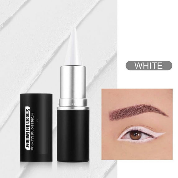 SDJMa Eyeliner Pencil, Eyeliner Pen Gel, Quick Drying Formula Eye Liner, Waterproof Smudge-proof All Day Eyeliner Makeup, Long Lasting Create Statement Eye Look (White)