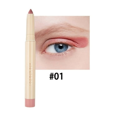 SDJMa Eyeshadow Pencil Crayon Waterproof Eyeshadow Stick Shimmer Cream Eyeshadow Pen Create Glitter Eye Makeup (#01)